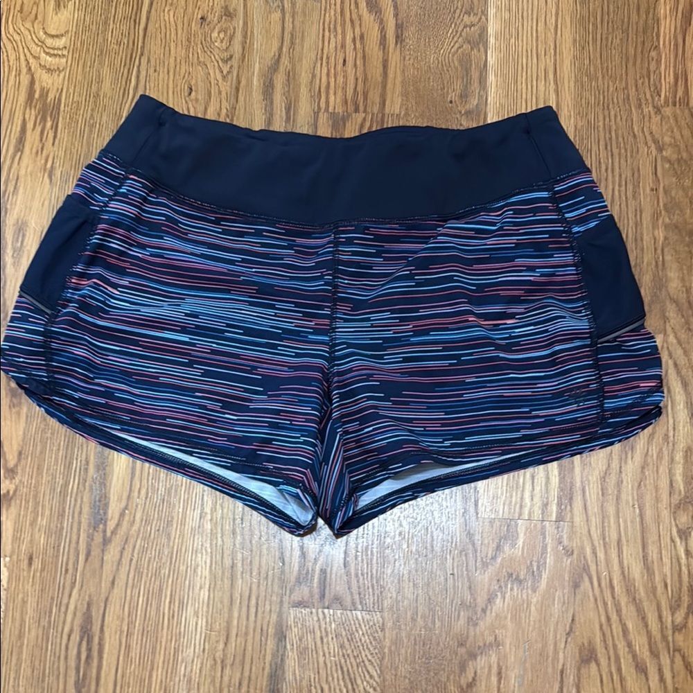 Athleta Blue and Pink Athletic Shorts for Dynamic Performance